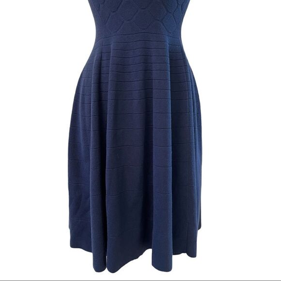 𝅺torrid Blue Mixed Stitch Sleeveless Back Zip Sweater Dress Sz 10 - Picture 4 of 13